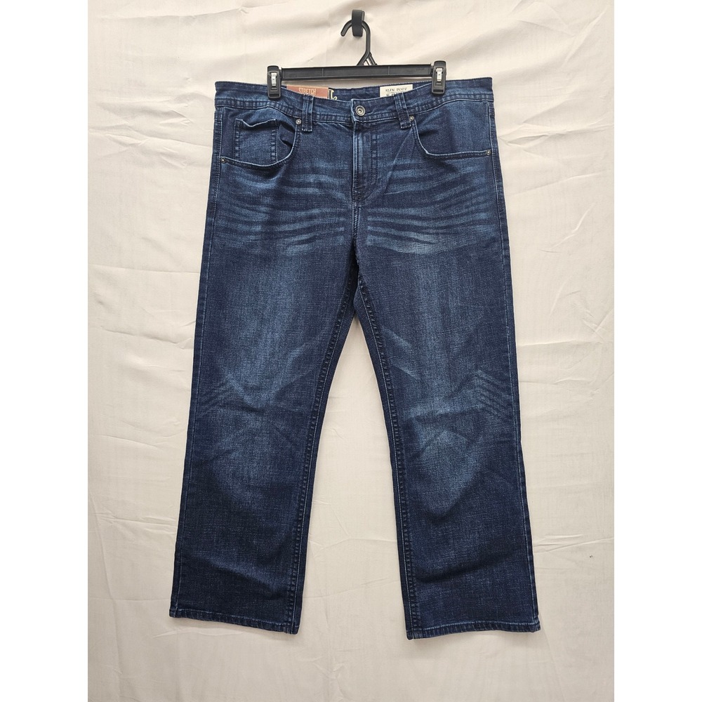 Axel Brand Mens Slim Boot Stretch Jeans Bondi‎ Dark Wash 40x32 AXMB0110